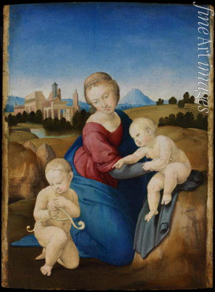 Raphael (Raffaello Sanzio da Urbino) - The Madonna and Child with the Infant Baptist (The Esterházy Madonna)