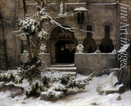 Lessing Carl Friedrich - Monastery Garden in Snow