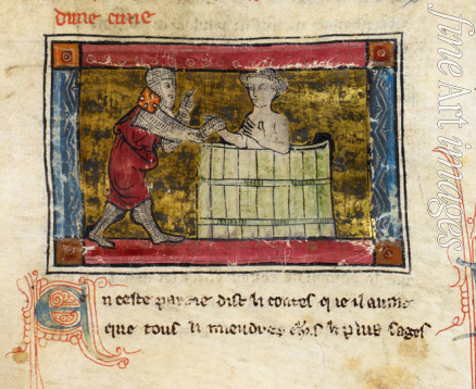 Anonymous - Lancelot rescuing a lady from a tub