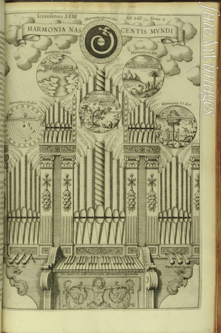 Kircher Athanasius - Die Harmonie der Schöpfung bei ihrer Entstehung (Harmonia Nascentis Mundi) aus Musurgia Universalis