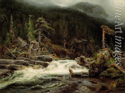Cappelen August - Waterfall in Telemark