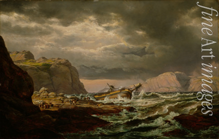 Dahl Johan Christian Clausen - Schiffbruch an der norwegischen Küste