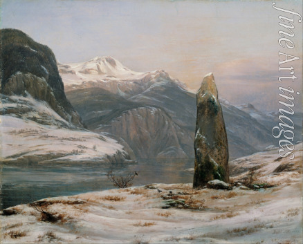 Dahl Johan Christian Clausen - Winter am Sognefjord