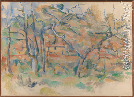 Cézanne Paul - Bäume und Häuser, Provence