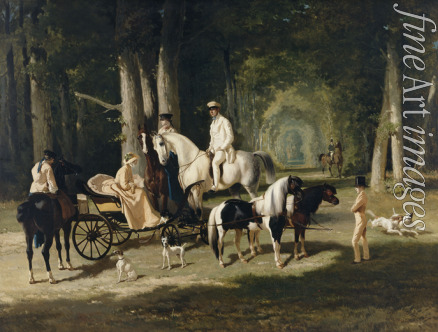 De Dreux Alfred - Monsieur und Madame Mosselman mit ihren Töchter