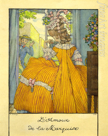 Somov Konstantin Andreyevich - Illustration for book Le Livre de la Marquise