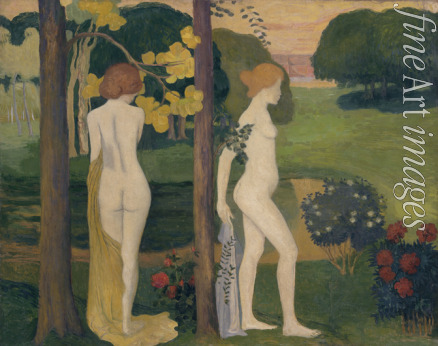 Maillol Aristide - Zwei nackte Mädchen in einer Landschaft