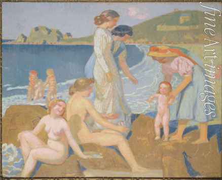 Denis Maurice - Bathers at Perros Guirec