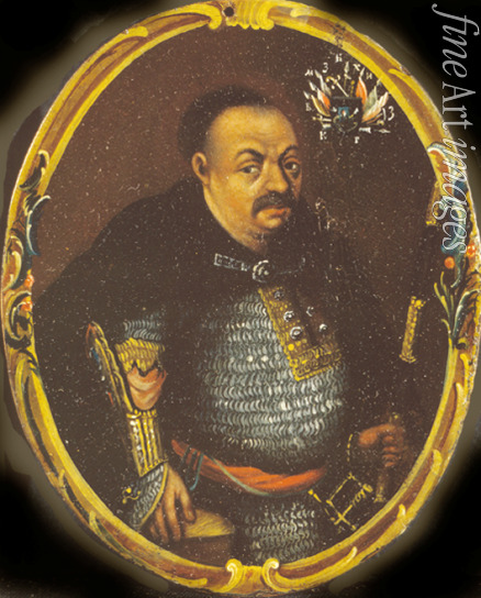 Unbekannter Künstler - Porträt des Hetmans Bohdan Chmelnyzkyj (1595-1657)