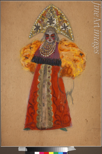 Malyutin Sergei Vasilyevich - Costume design for the opera The golden Cockerel by N. Rimsky-Korsakov