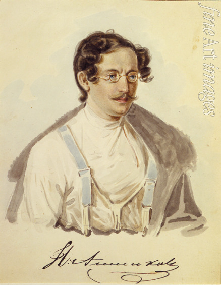 Bestuschew Nikolai Alexandrowitsch - Porträt des Dekabristen Iwan Annenkow (1802-1878) im Peter-Gefängnis