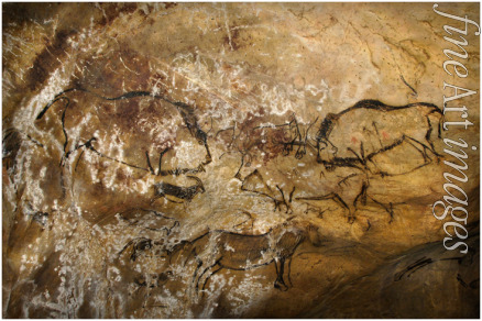 Jungpaläolithische Kunst - Höhlenmalerei in der Höhle von Niaux