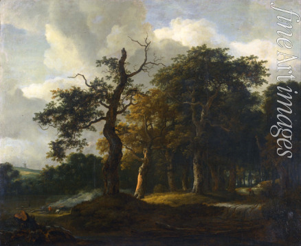 Ruisdael Jacob Isaacksz van - Weg durch den Eichenwald