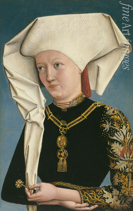Meister von Ansbach - Bildnis einer Dame mit dem Schwanenorden