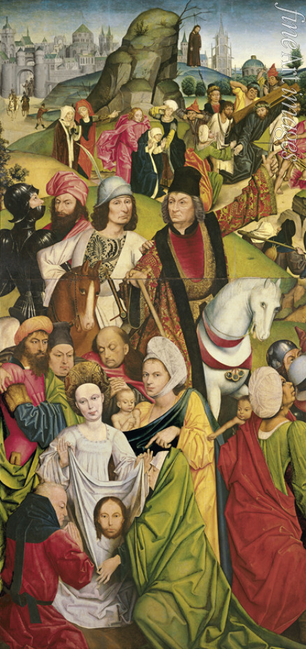 Baegert Derick - Heilige Veronika und eine Gruppe von Rittern