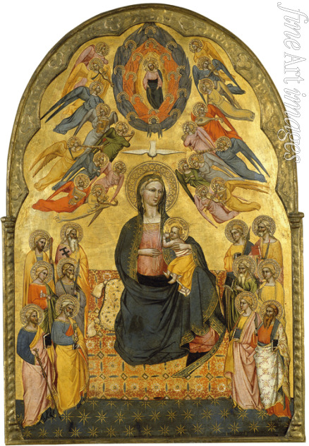 Cenni di Francesco di ser Cenni - The Virgin of Humility with the Holy Father, the Holy Spirit and the twelve Apostles