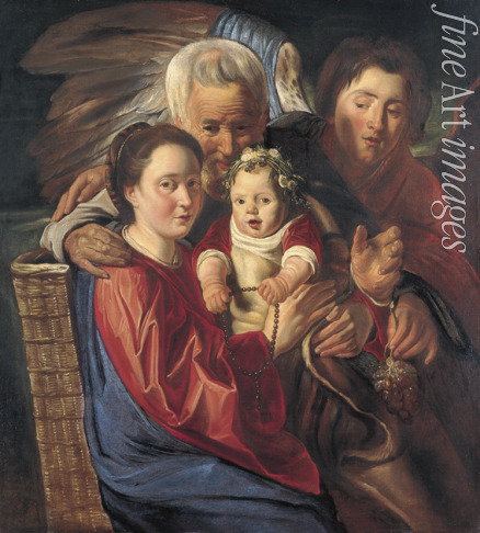 Jordaens Jacob - Die Heilige Familie mit einem Engel