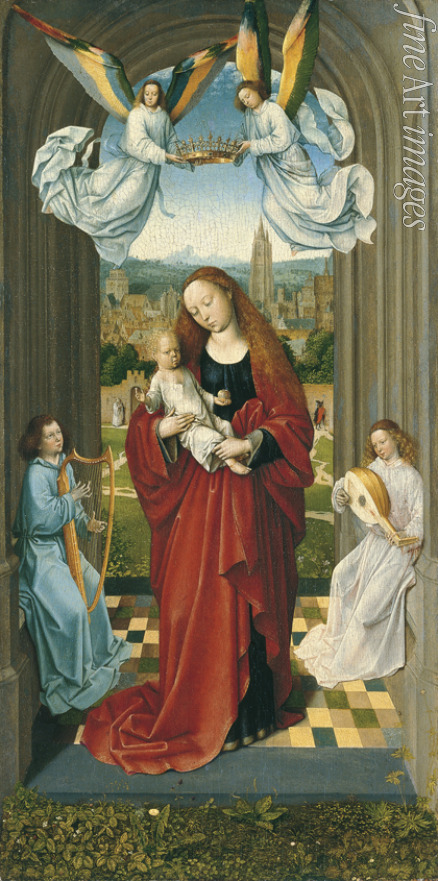 Meister der André-Madonna - Madonna mit Kind zwischen Engeln