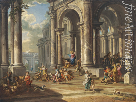 Pannini (Panini) Giovanni Paolo - Jesus vertreibt die Wechsler aus dem Tempel
