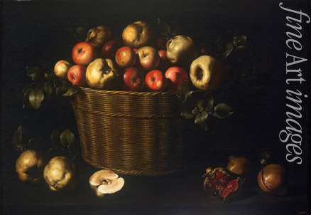 Zurbarán Juan de - Korb mit Äpfeln, Quitten und Granatäpfel