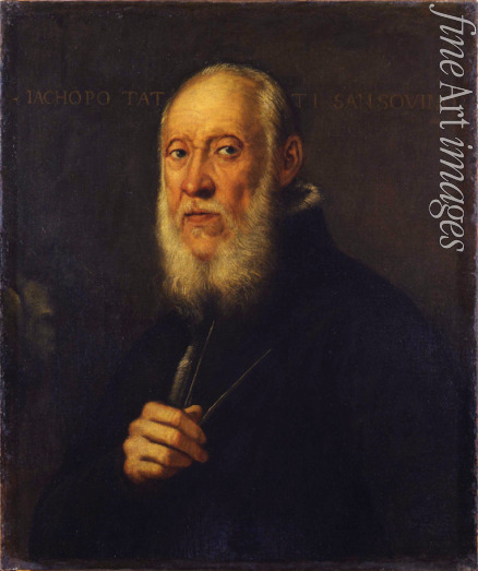 Tintoretto Jacopo - Portrait of the sculptor Jacopo Sansovino (1486-1570)