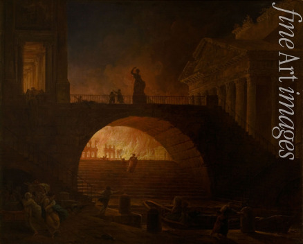 Robert Hubert - The Burning of Rome