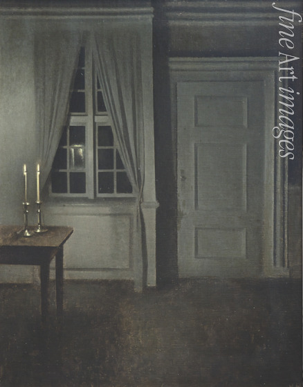 Hammershøi Vilhelm - Interior with Two Candles