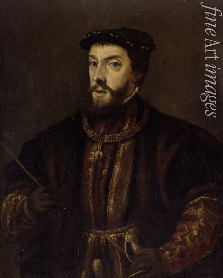 Tizian (Schule) - Porträt Kaiser Karl V., König von Spanien (1500-1558)