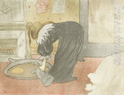 Toulouse-Lautrec Henri de - Frau am Badebecken (aus der Elles-Serie)