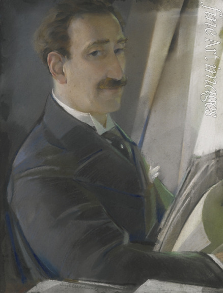Tschechonin Sergei Wassiljewitsch - Porträt des Malers Léon Bakst (1866-1924)