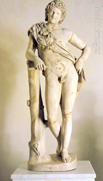 Römische Antike Kunst Klassische Skulptur - Ruhender Satyr (Romische Kopie nach einem griechischen Original von Praxiteles)