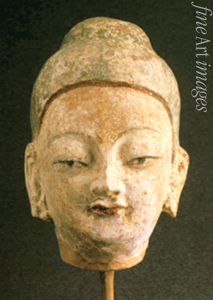 Zentralasiatische Kunst - Kopf des Buddha (Aus den Ruinen des alten Idikutschari bei Turfan)