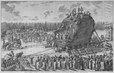 Schley Jakob van der - Der Transport von Donnerstein in Anwesenheit von Katharina II am 20. Januar 1770