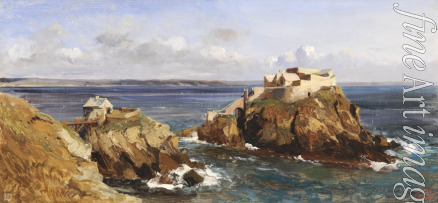 Isabey Louis Gabriel Eugène - View of the fort de Bertheaume