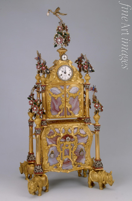 Cox James - Table clock with a necessaire and a musical mechanism