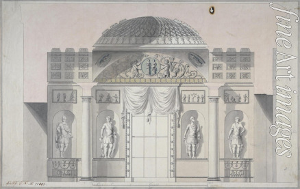Cameron Charles - Design for the Jasper Study of the Agate Pavilion at Tsarskoye Selo