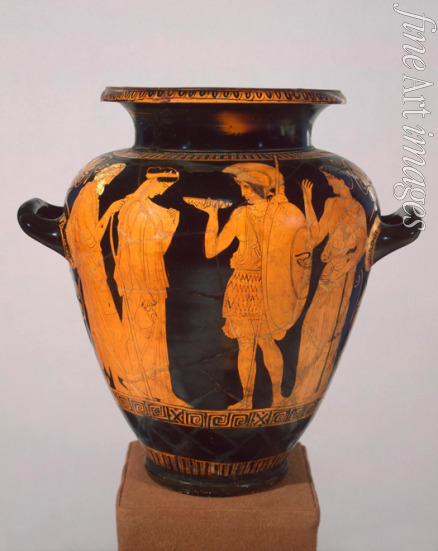 Antike Vasenmalerei Attische Kunst - Stamnos. Attische Vasenmalerei