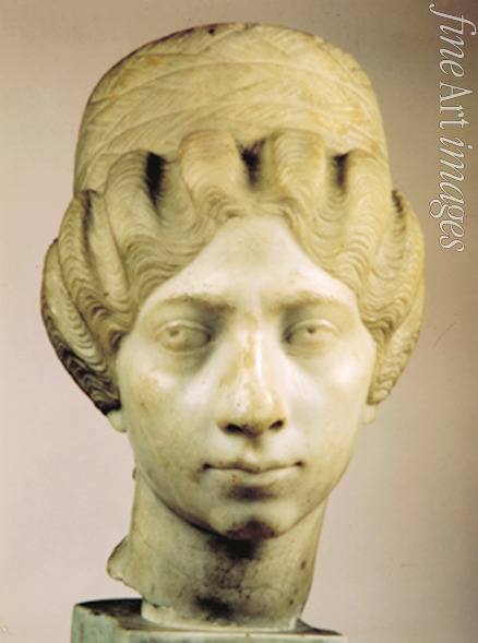 Römische Antike Kunst Klassische Skulptur - Weiblicher Porträtkopf (Die syrische Frau)