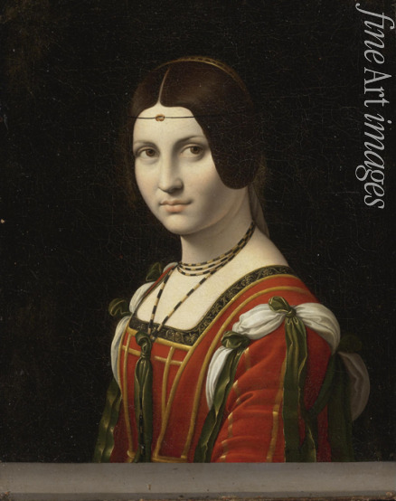 Leonardo Da Vinci Nachfolger - Porträt einer unbekannten Dame, genannt La Belle Ferronnière