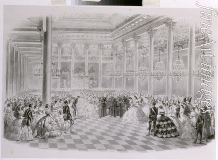 Zichy Mihály - Ball in the Hall of the Russian Assembly of Nobility on the occasion of the coronation of Emperor Alexander II