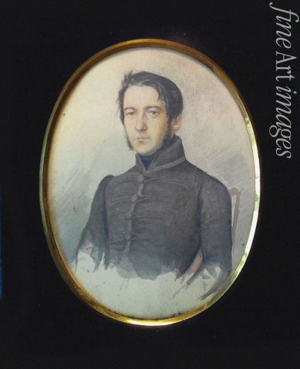 Unbekannter Künstler - Porträt des Komponisten Michail I. Glinka (1804-1857)