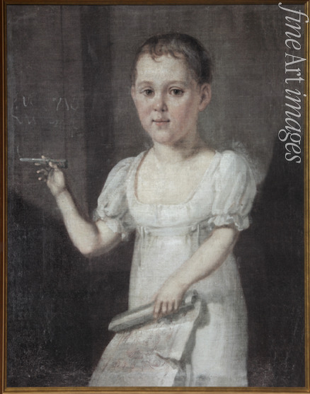 Unbekannter Künstler - Porträt des Dichters Michail Lermontow (1814-1841) als Kind