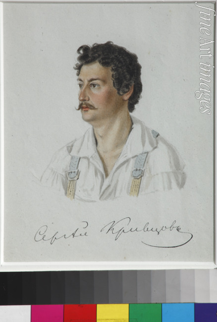 Bestuschew Nikolai Alexandrowitsch - Porträt von Dezembrist Sergei Kriwzow (1802-1864)
