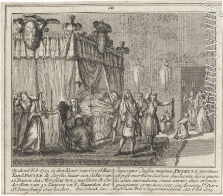 Schenk Leonard - Der Tod Peters des Großen am 8. Februar 1725