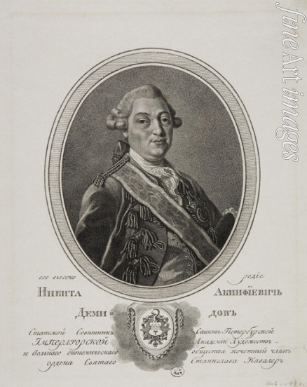 Skorodumov Gavriil Ivanovich - Portrait of Nikita Akinfiyevich Demidov (1724-1789)