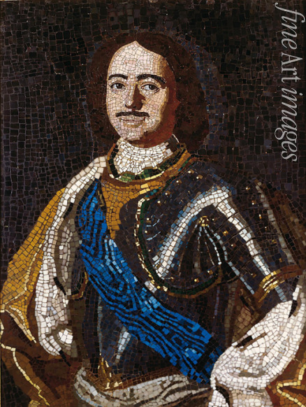 Lomonosov Mikhail Vasilyevich - Portrait of Emperor Peter I the Great (1672-1725)