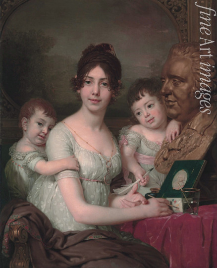 Borowikowski Wladimir Lukitsch - Porträt von Gräfin Ljubow Iljinitschna Kuschelewa, geb. Besborodko (1783-1809) mit Kinder