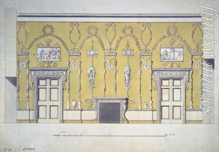 Cameron Charles - Entwurf des Grünen Esszimmer im Grossen Palast von Zarskoje Selo