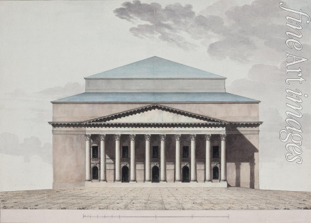 Thomas de Thomon Jean François - Das Kaiserliche Bolschoi Theater in Sankt Petersburg. Fassade