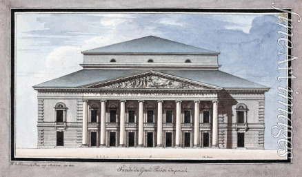 Thomas de Thomon Jean François - Das Kaiserliche Bolschoi Theater in Sankt Petersburg. Fassade